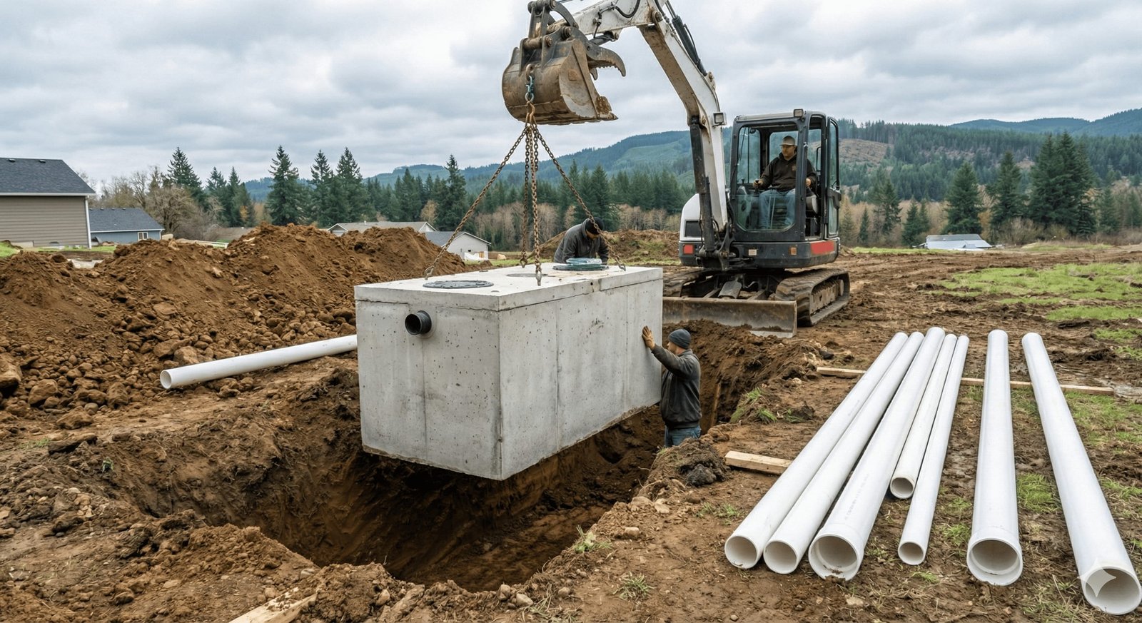 Septic and sewer installation - Bloomstrom Construction